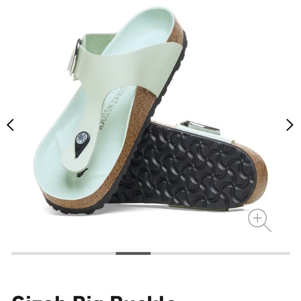 Birkenstock Gizeh Big Buckle high shine surf green